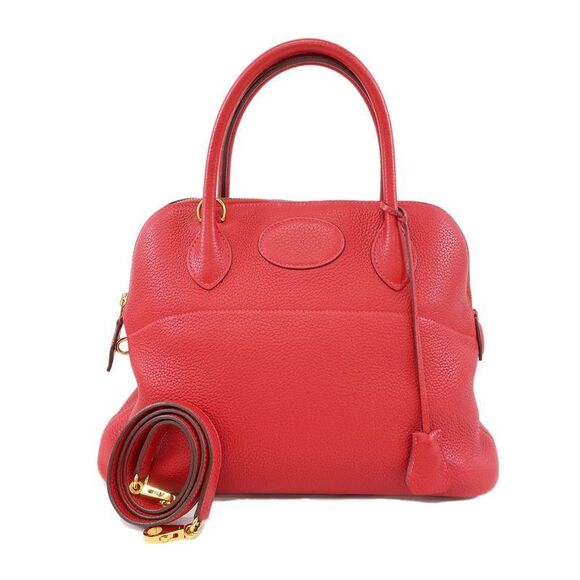 Hermes Handbags - Hermes Bolide 31 Rouge Casac Taurillon Clemence Gold Hardware